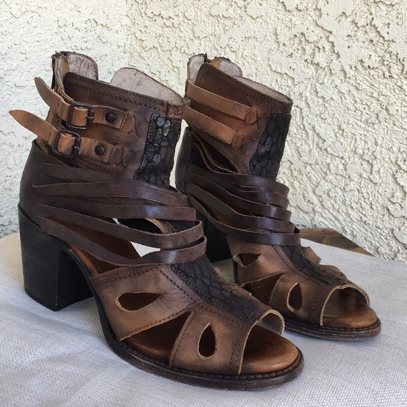 Freebird by Steven Shoes - Freebird Nest Leather Sandal Booties 8 Fits 9
